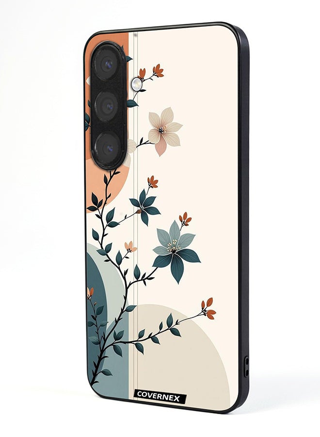 Covernex Samsung Galaxy S25 Protective Case Cover Printed Featuring Elegant Leafy Branches - Image 1